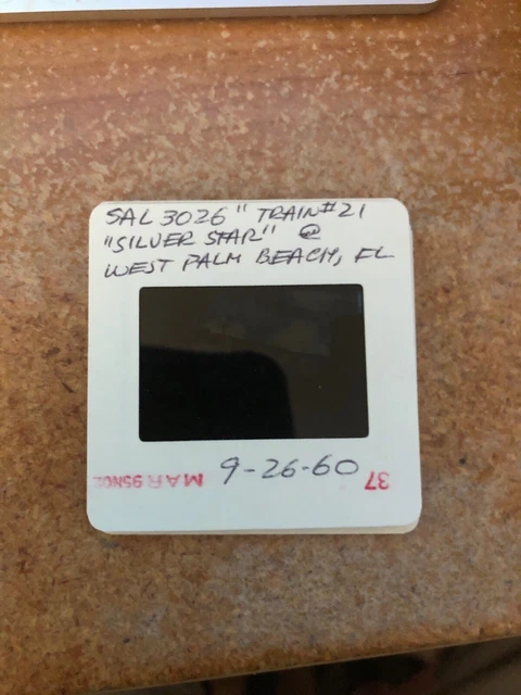 Duplicate Slide SAL #3026 EMD E7A Seaboard Air Line West Palm Beach FL 1960 2