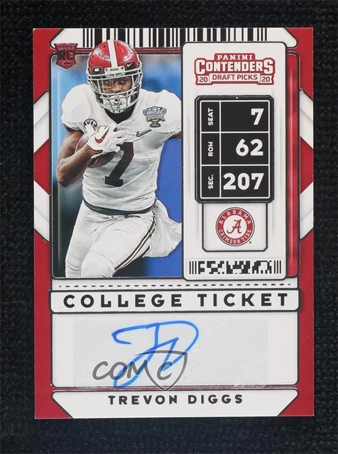 2020 Panini Contenders Draft Picks College Ticket Trevon Diggs Rookie Auto RC