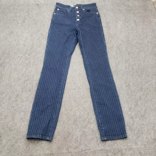 Volcom Jeans Womens 27 Skinny High Rise Dark Wash Pants Denim Blue Ladies 27x29