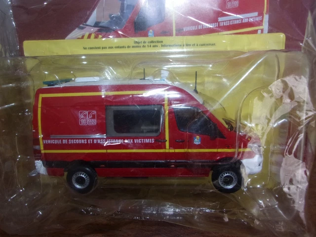 Lot De 3 Voitures Miniatures Mercedes Sprinter Pompier - Norev 310801 - Modèles Identiques 3 Inches