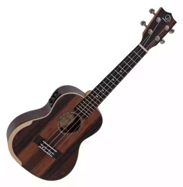 Dimavery UK-800 Concert Konzert Ukulele Set Ebony Tonabnehmer Zubehör Gigbag Uke 2