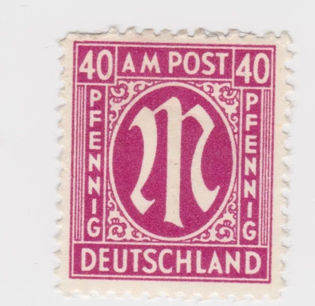 Bizone Am Post 40 Pfennig Alliierte Besetzung deut. Druck Zone MI 30 postfrisch