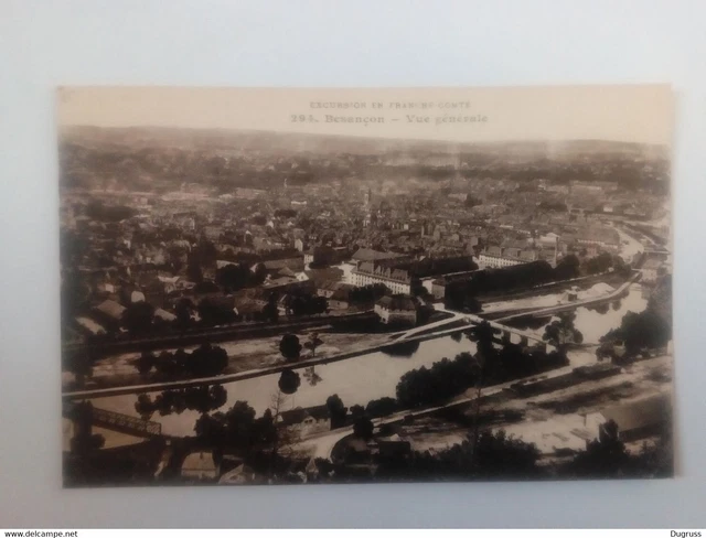 Cpa Besançon Vue générale 1918
