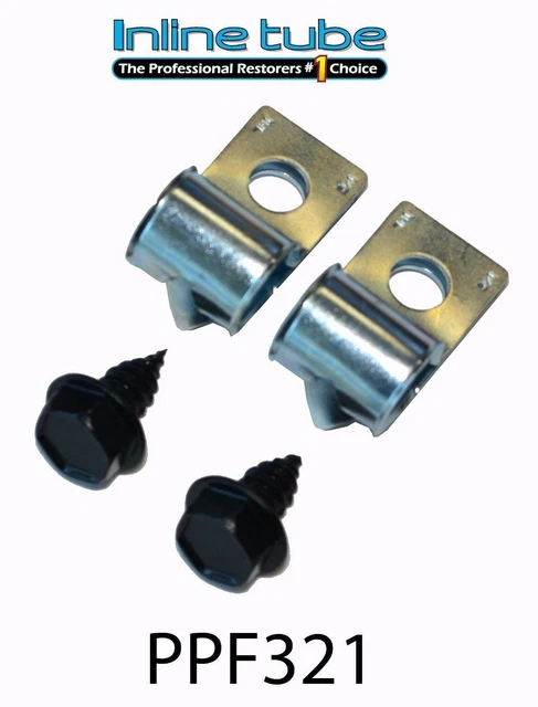 70 Pontiac Full Size 3/8 Fuel Line Tube W/ Return Clips Clamp Bracket Set Ppf321