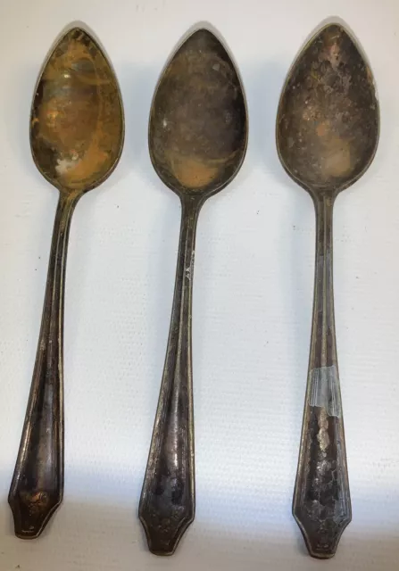 3 pc. Wm. Rogers & Son Silverplate Spoons Pat. 1918- Replacements or Arts&Crafts