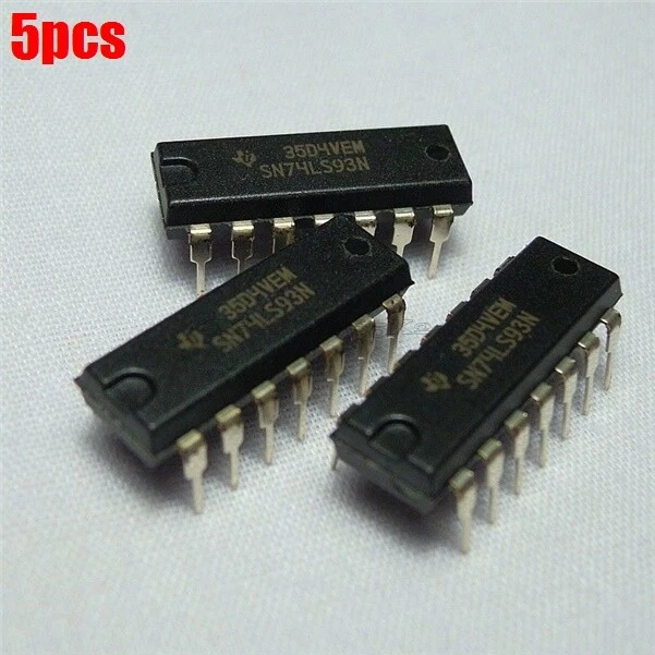 5PCS 74LS93 SN74LS93N Ti 4-Bit Binary Counter DIP-14 Ic New qu $5.12 ...