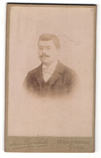 Louis Rancour PHOTO LOUIS RANCOULE, Paris, Portrait de bürgerlicher Herr avec ...