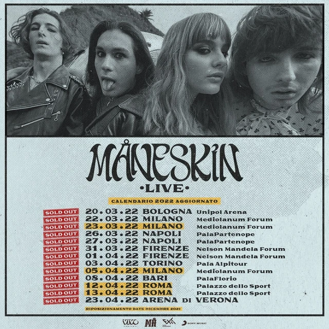 biglietti concerto maneskin