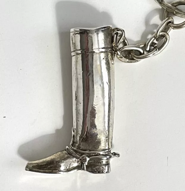 Silver Plated Wellington Boot Key Ring Chain 3