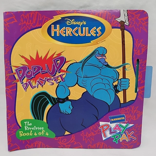 DISNEYS HERCULES BLOCKBUSTER Play Pak Pop-Up Playset The Rivalries Book ...