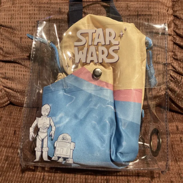 Disney Store Star Wars Swim Bag Backpack  R2-D2 and C-3PO - New
