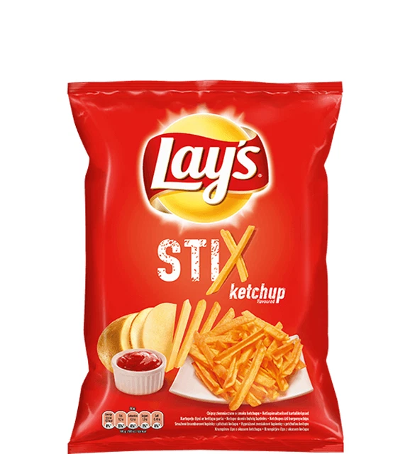 LAYS STIX KETCHUP Flavor Potato Chips Crisps European Snacks 130g 4.5oz