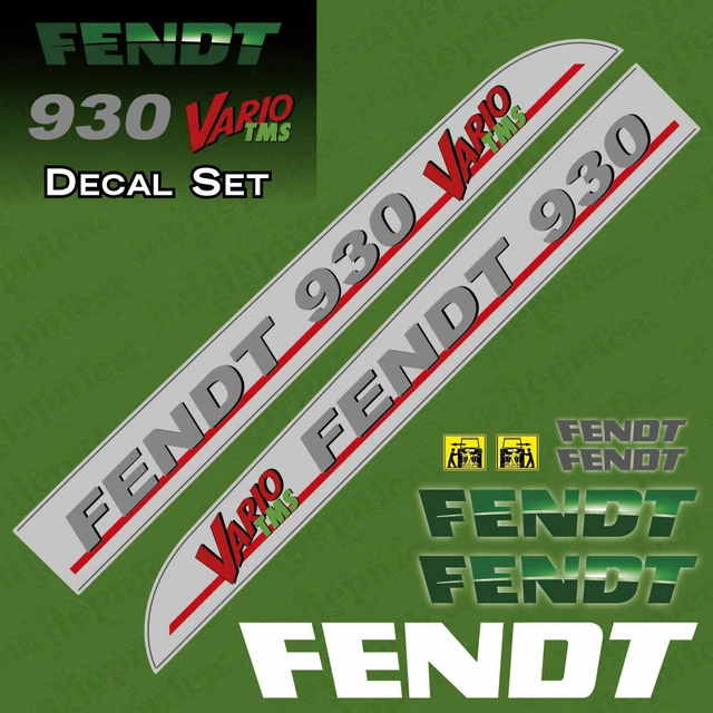 Lot De 2 Autocollants Pare-brise FENDT "Noir Et Gris" FARMMODELS