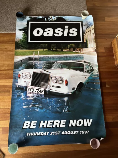 Oasis rare giant 'Be here now' promo poster 1997 original 155cm x 102cm