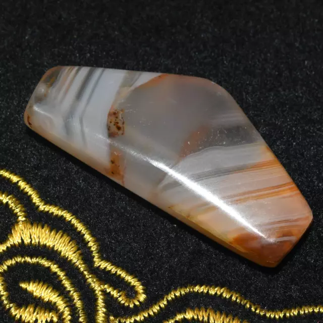 Old Ancient Indo Tibetan Himalayan Banded Agate Stone Bead in Perfect Condition