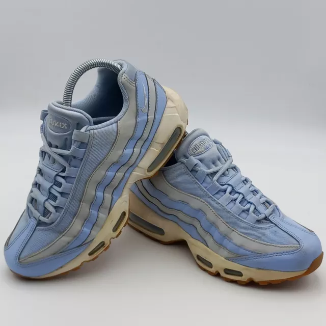 Nike Air Max 95 Turnschuhe Damen Mädchen Größe 5 UK pastellblau weiß Schuhe 2018 3