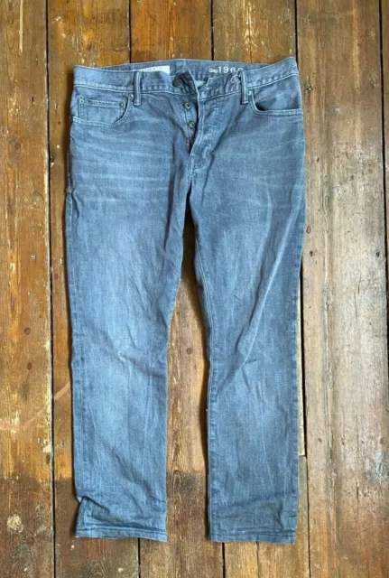 JEANS HOMME GAP 1969 Gris Skinny 32X30 Excellent tat EUR 5 82