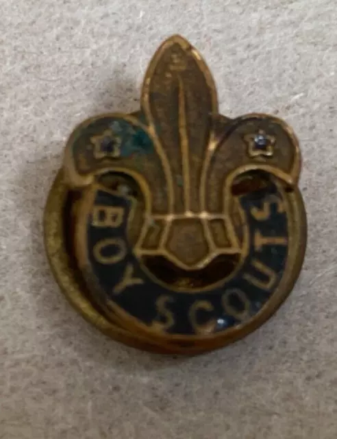 Vintage Boy Scout Badge Blue Enamel Lapel Badge