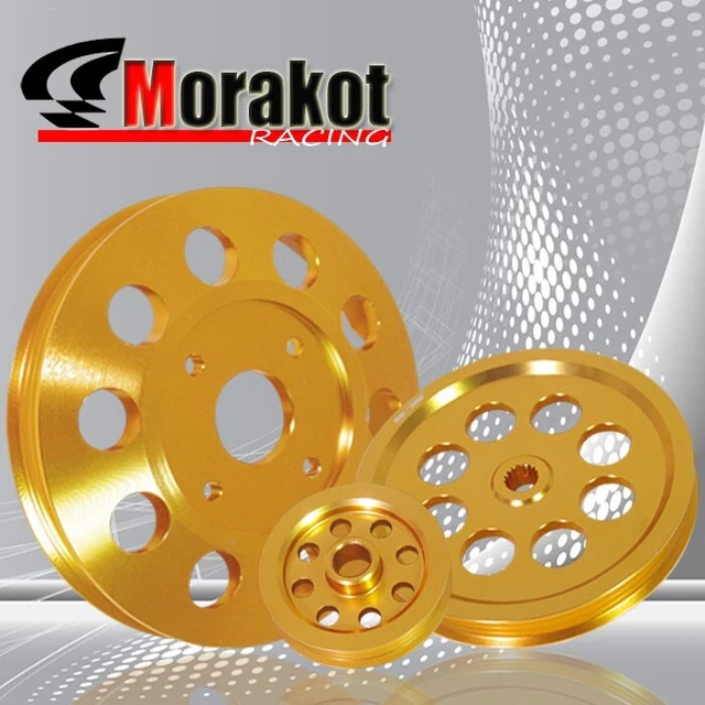 RB20 RB25 RB26 Engine Aluminum Underdrive Crankshaft Crank Pulley Wheel Kit Gold