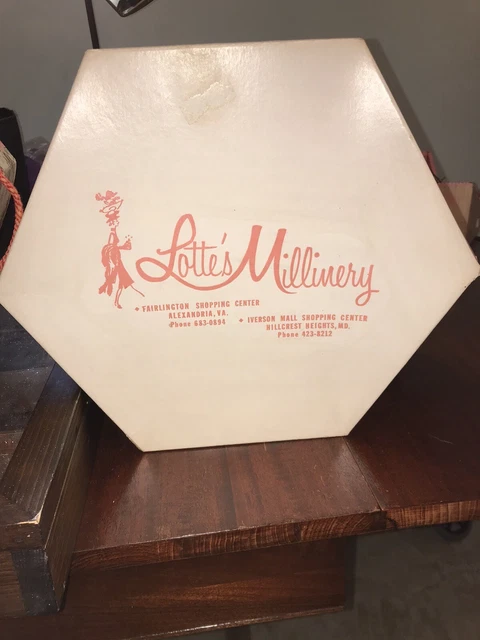 2 Vintage Hatbox Pink Roses Carole-Ann Stores Cardboard & Lotte’s Millinery VA