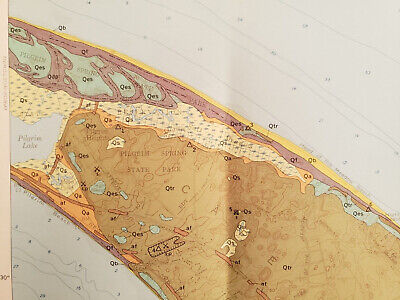 Vtg 1967 Geologic Map of North Truro Quadrangle Barnstable County Massachusetts 3