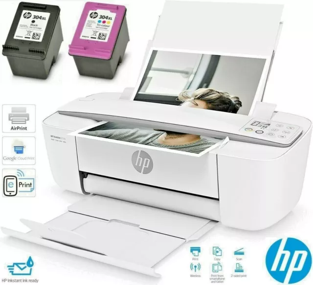 HP DESKJET 3750 - Stampante Multifunzione A Colori ( Usb + Wi-Fi ) + 2  Cartucce EUR 64,90 - PicClick IT