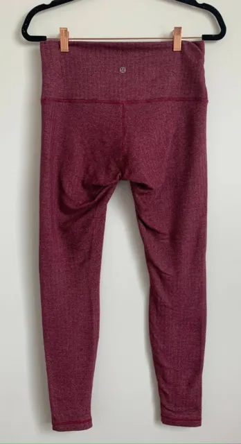 LULULEMON ALIGN HIGH Rise Red Brushed Yoga Pants Leggings Women's Size 8  $29.99 - PicClick