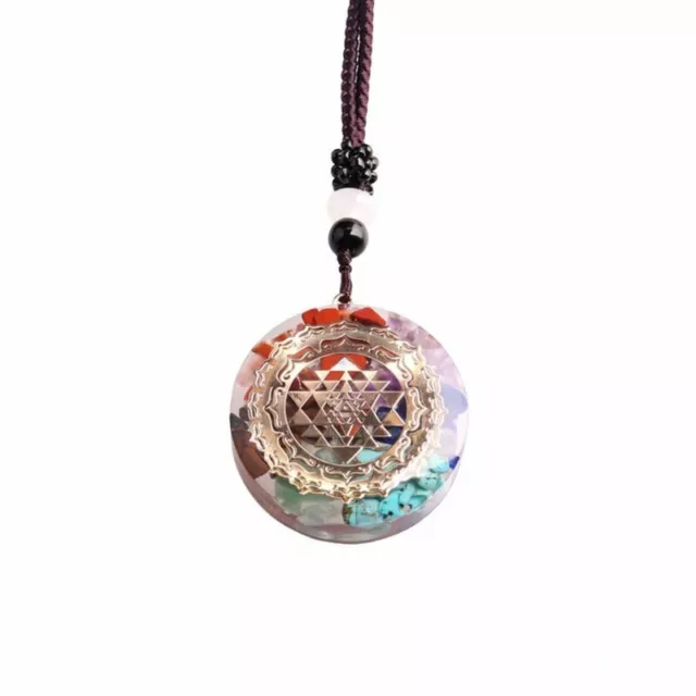 Amethyst Orgonite Pendant Natural Crystal Healing Chakra Energy Orgone Necklace