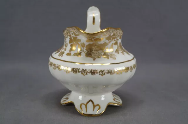 Hammersley & Co 14433 Gold Floral Gilt Footed Creamer Circa 1912 - 1939 3
