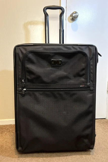Tumi Alpha Ballistic Nylon Rolling Wheeled Checked Suitcase Luggage #22024DH EUC