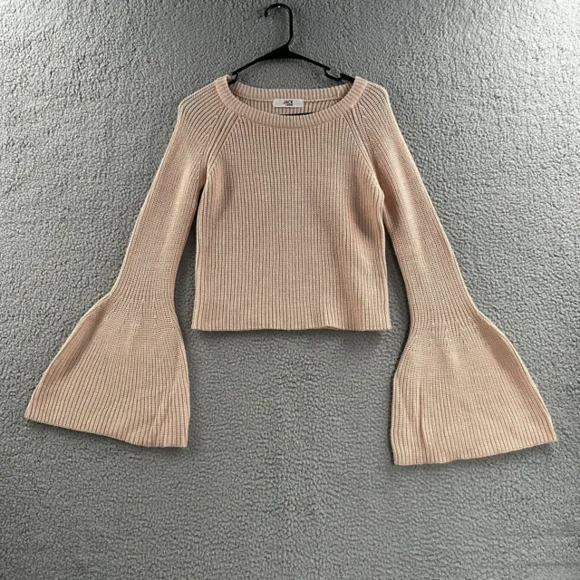 Jack by BB Dakota Womens Sweater Peach Size XS Deja Vu Bell Sleeve 100% Acrylic