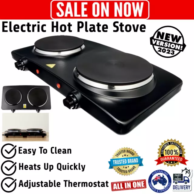 Double Hot Plate Portable Electric Cooktop Cooker Stove Hotplate Dual Cooking