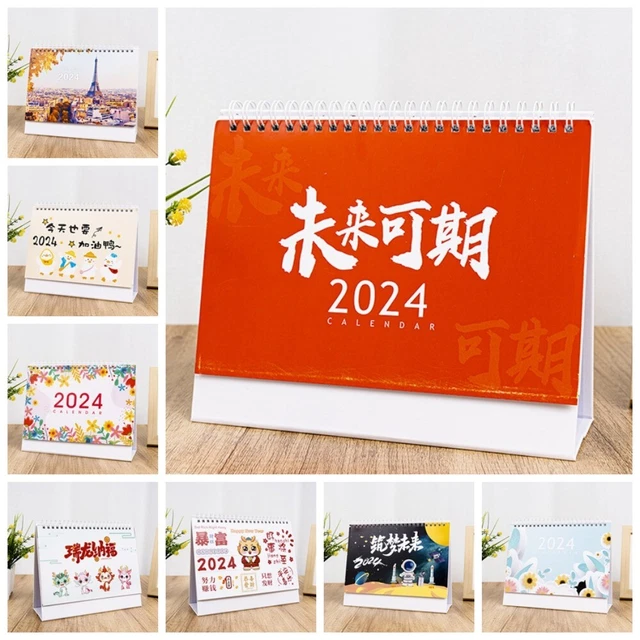 2024 NEW YEAR 2024 Calendar Daily Schedule Standing Flip Calendar