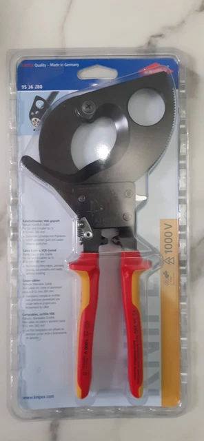 KNIPEX Tagliacavi (azione cricchetto) 1000V isolato (280 mm) 95 36 280 marca ne