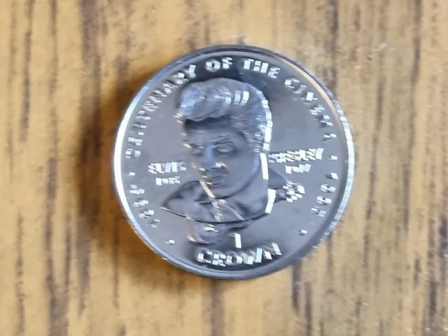 1996 Gibraltar One Crown coin : Elvis Presley