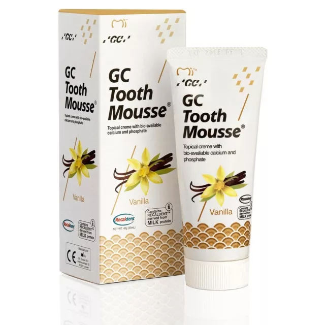 GC Tooth Mousse Vanille Topique Dents Crème Avec Recaldent 1 Tube De 40 GM