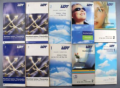 Lot Polish Airlines Airline Timetables X 10- 1997 - 2007 Seat Maps