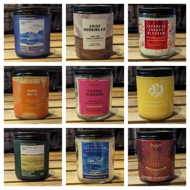 Bath & Body Works Single Wick Candles New 2023 - USA Import