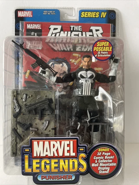 NEW MARVEL LEGENDS SERIES IV THE PUNISHER ACTION FIGURE W COMIC 2003 TOYBIZ r123