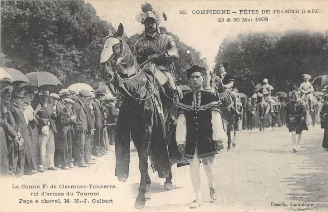 Cpa 60 Compiegne Fetes De Jeanne D'arc Le Comte F.de Clermont Tonnerre