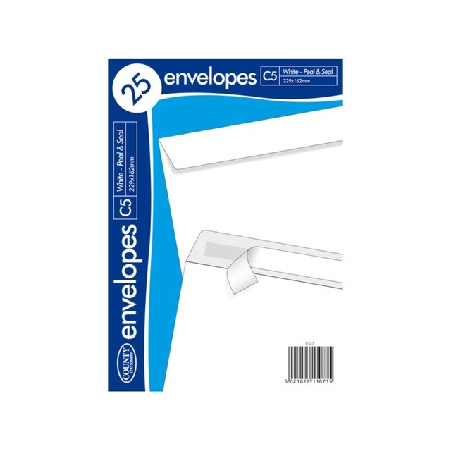 County Stationery Self Seal Envelope (Pack of 25) (SG20438)