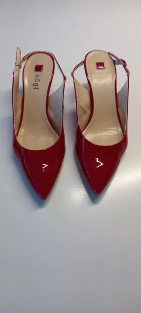 Slingpumps 40, Högl, Lackleder rot