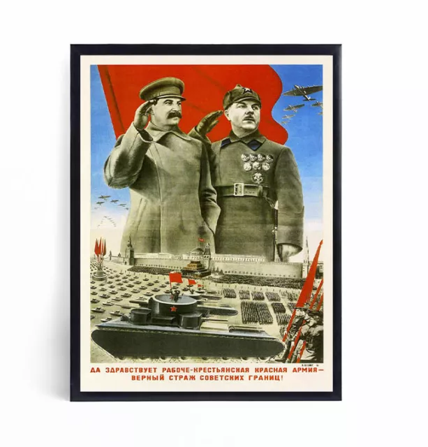 Poster Armata Rossa propaganda politica sovietica URSS - Stampa immagine A3 incorniciata