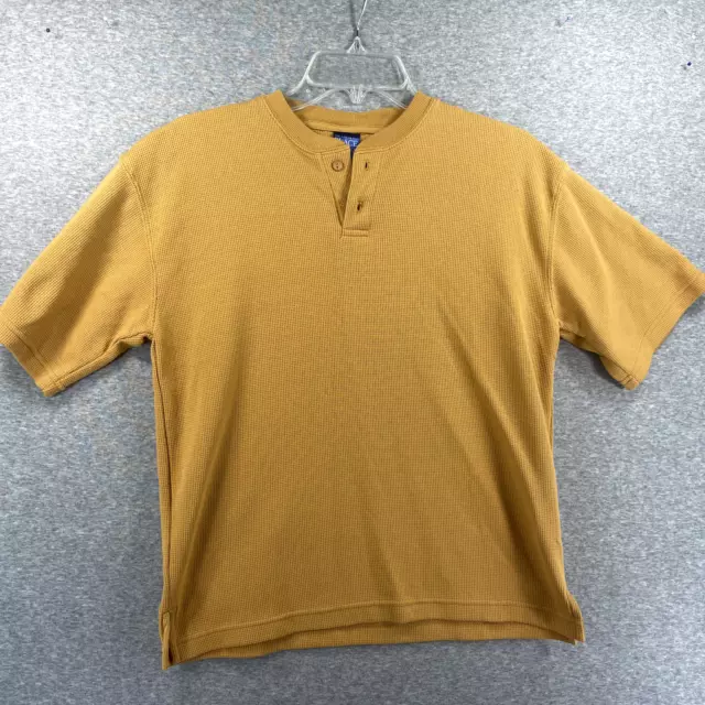 The Childrens Place Boys Shirt L 10/12 Yellow Short Sleeve Henly Casual Knit NWT