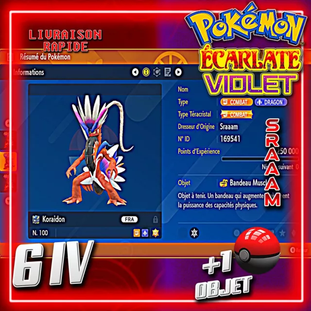 Koraidon (6IV, Battle Ready) – Pokemon Scarlet and Violet