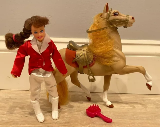 Vintage Reeves Breyer Dapples Duke & Hanna Riding Stallion Horse Complete Set