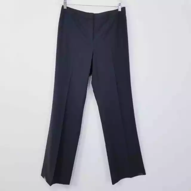 Lafayette 148 New York Menswear Wool Pants Women size 10 High Rise Straight Leg