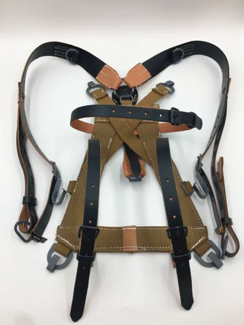 Ww2 German Army Leather Equipment Combat Y Straps Load Bearing Suspender A-Frame