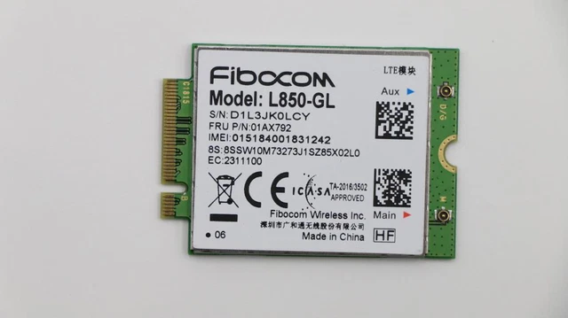 Lenovo Thinkpad Fibocom L850-GL CAT9 4G LTE-A M.. | Köp på Tradera Lenovo Thinkpad Fibocom L850-GL CAT9 4G LTE-A M.. | Köp på Tradera