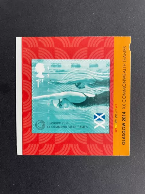 PM43 Commonwealth Games Glasgow - 1st Class Comm. Stamp from Booklet, SG3625,CYL